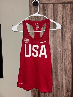 Nike Red Dri-FIT Racerback Tank Top